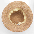 Floppy Straw Sun Hat in Rose and Blush