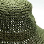 Moss Green Floppy Straw Sun Hat – Nomad Sari
