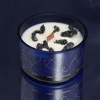 Aries Zodiac Crystal Candle with Gemstone Bracelet
