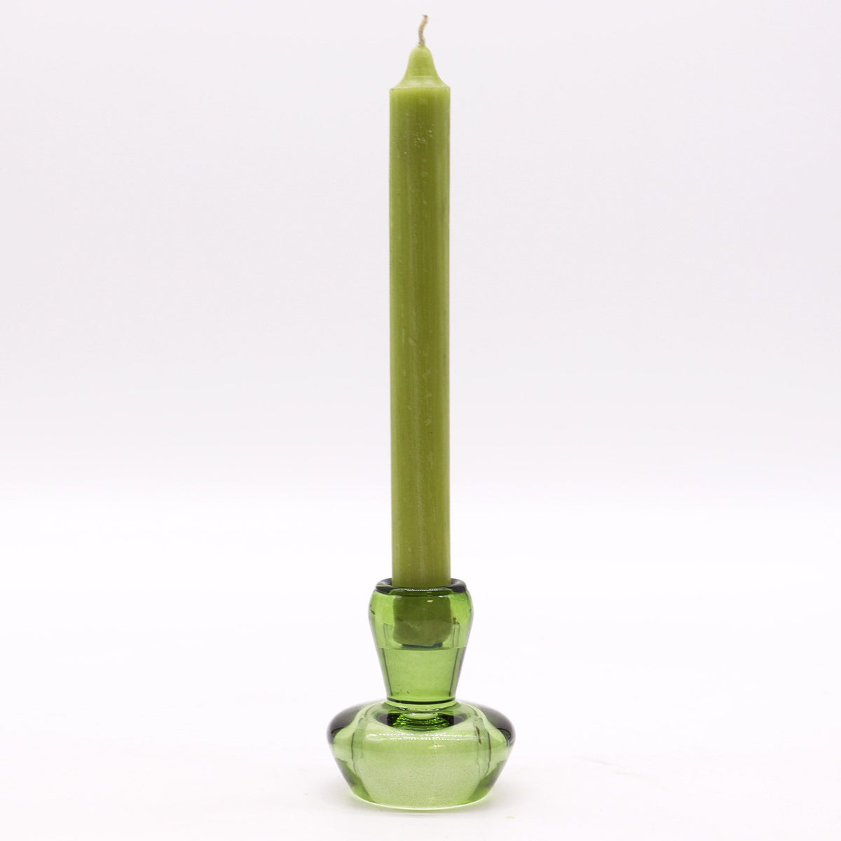 Jade Mushroom Glass Candle Holders – Set of 2