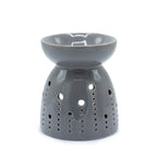 Grey Bubbles Cutout Oil Burner