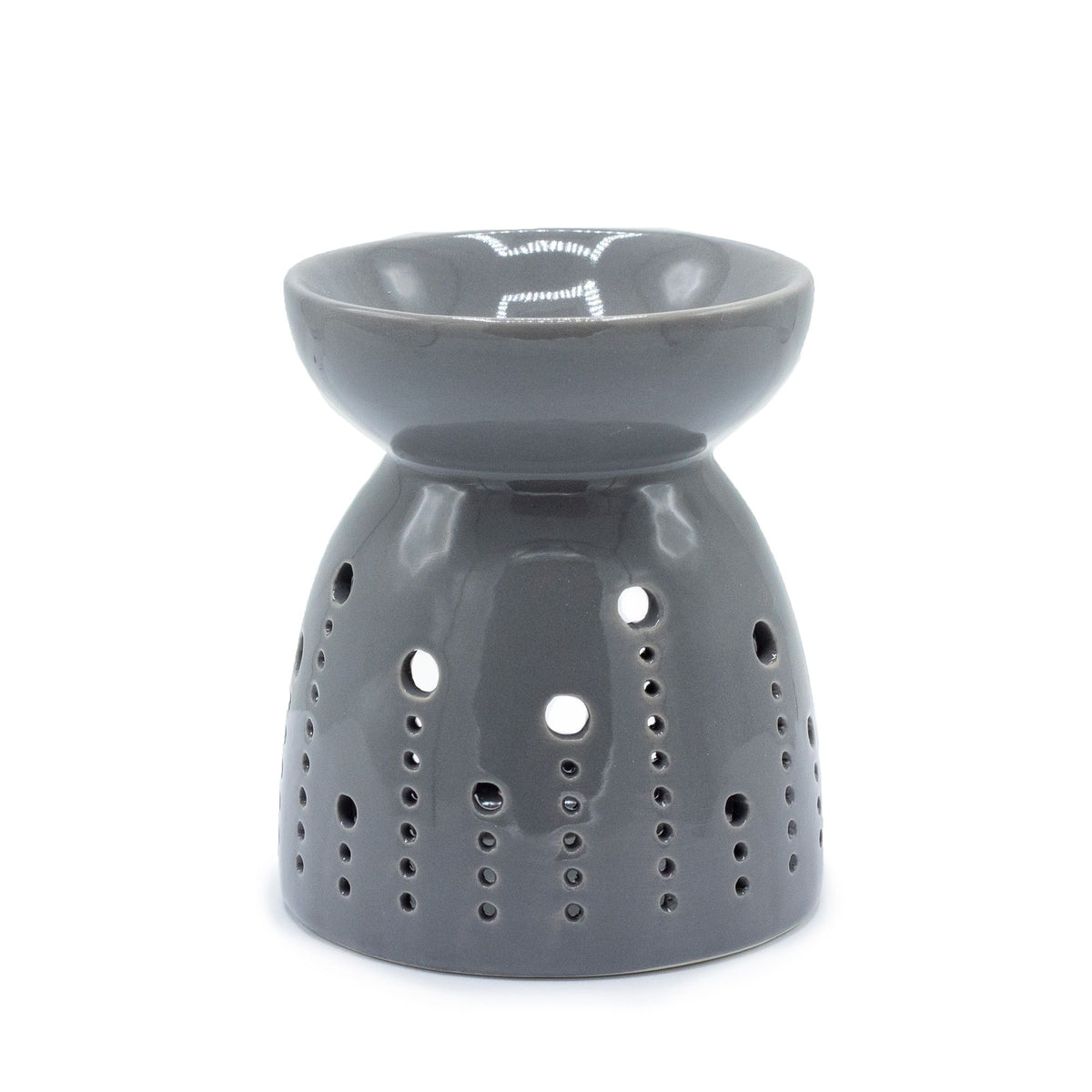 Grey Bubbles Cutout Oil Burner