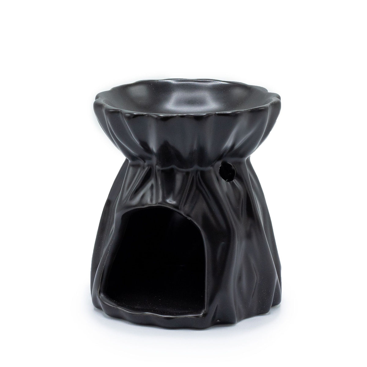 Black Ceramic Geometric Oil Burner