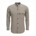 Grey Stone Sari Grandad Shirt – Large