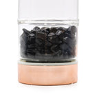 Crystal Glass Tea Infuser Bottle with Onyx