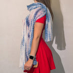 Dusky Blue Party Shine Scarf – 180 x 50cm