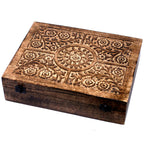 Floral Carved Aromatherapy Box – Mango Wood