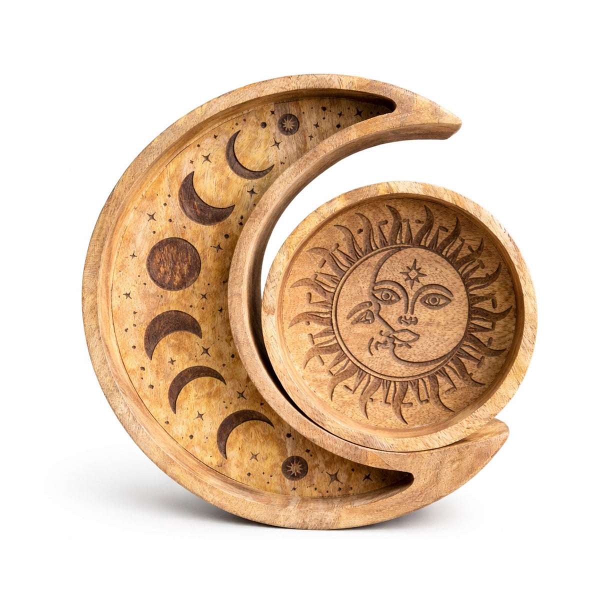 Moon-Shaped Round Tarot Reading Tray