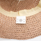 Floppy Straw Sun Hat in Rose and Blush