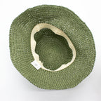 Moss Green Floppy Straw Sun Hat – Nomad Sari