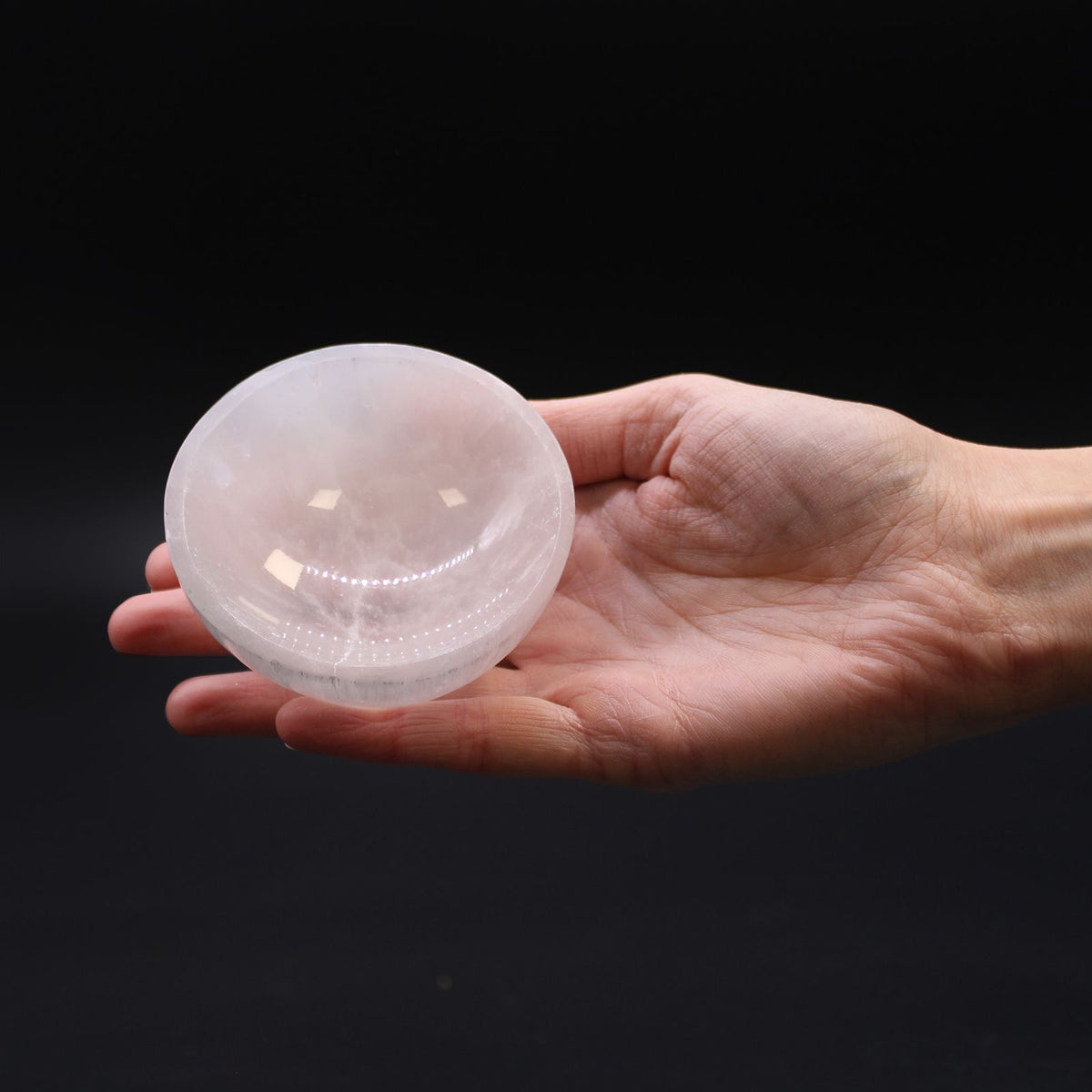 Selenite Round Bowl – 8cm