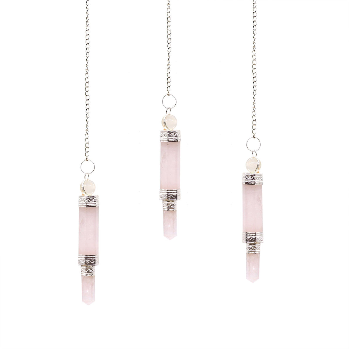 Rose Quartz Three-Piece Pendulum Set