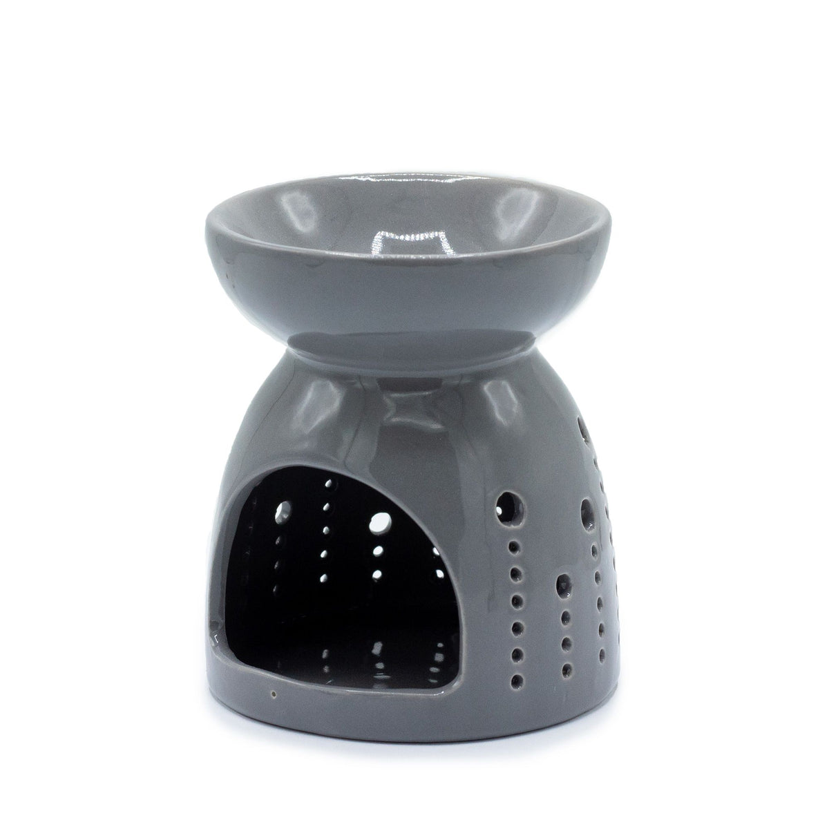 Grey Bubbles Cutout Oil Burner