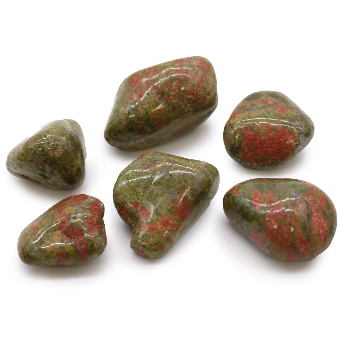 Unakite Tumble Stones – 6 Large African Stones