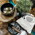 Flower of Life Engraved Singing Bowl Gift Set – 14cm