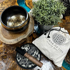 Flower of Life Engraved Singing Bowl Gift Set – 14cm