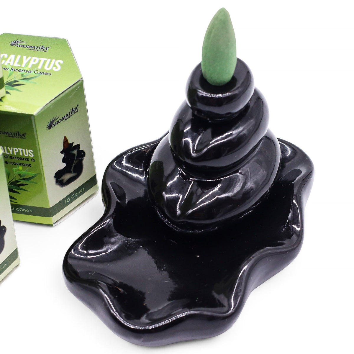 Eucalyptus Masala Backflow Incense Cones – Pack of 10