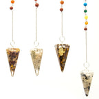 Orgonite Chakra Pendulum with Hamsa