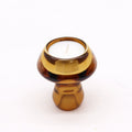 Mushroom Flip Glass Candle Holders – Antique Amber, Set of 2