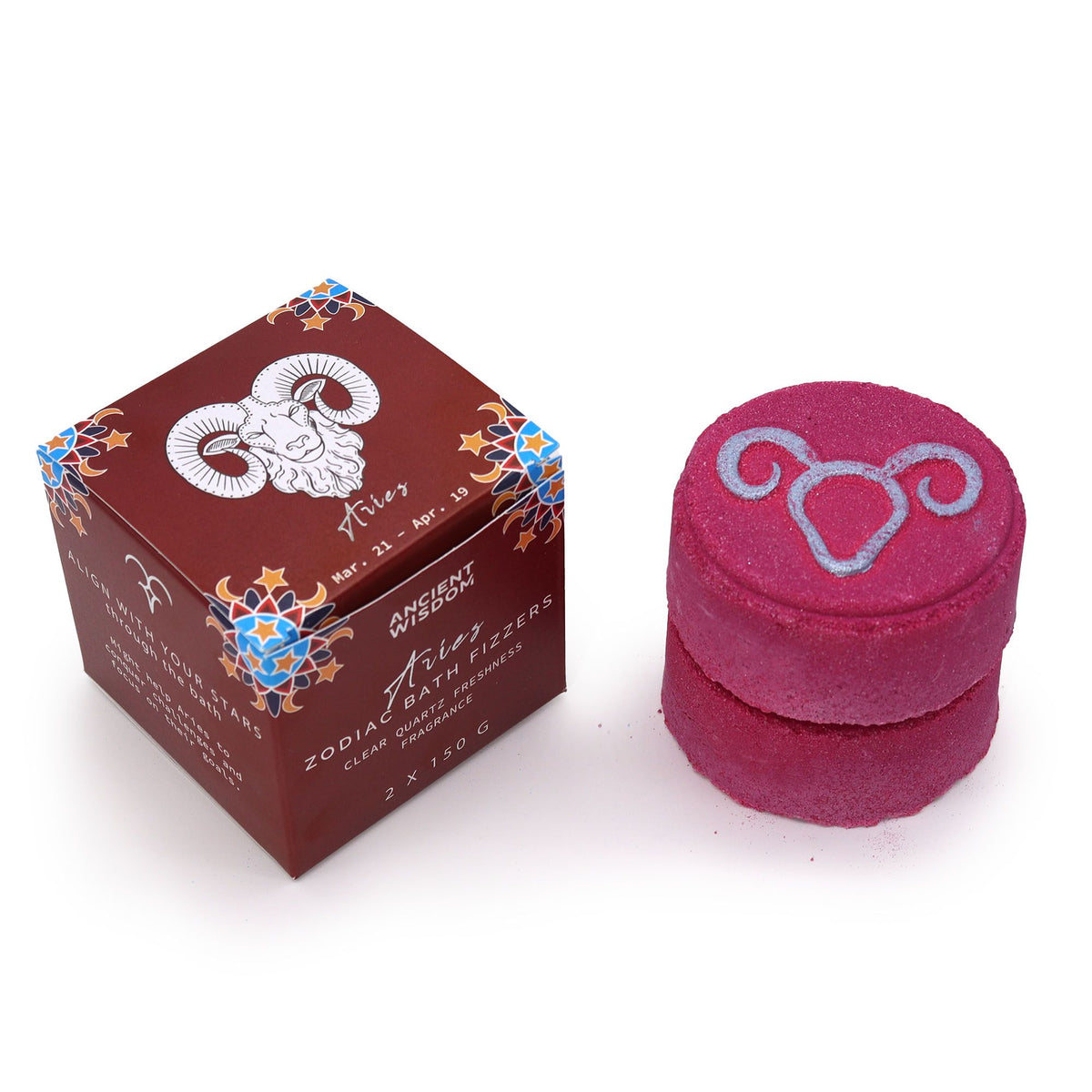 Aries Zodiac Bath Fizzers with Horoscope