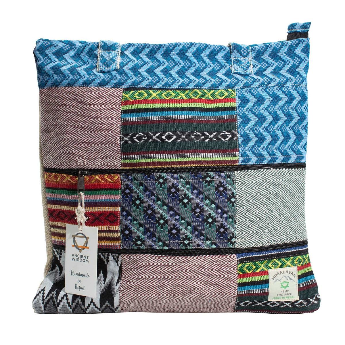 Patchwork Kathmandu Tote Bag – Dhaka Design – 37 x 38cm