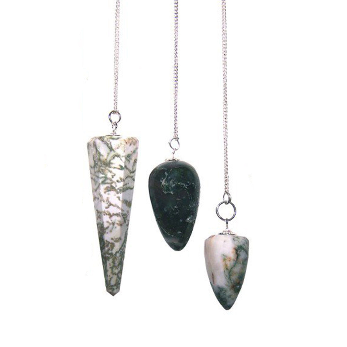 Tree Agate Gemstone Pendulum