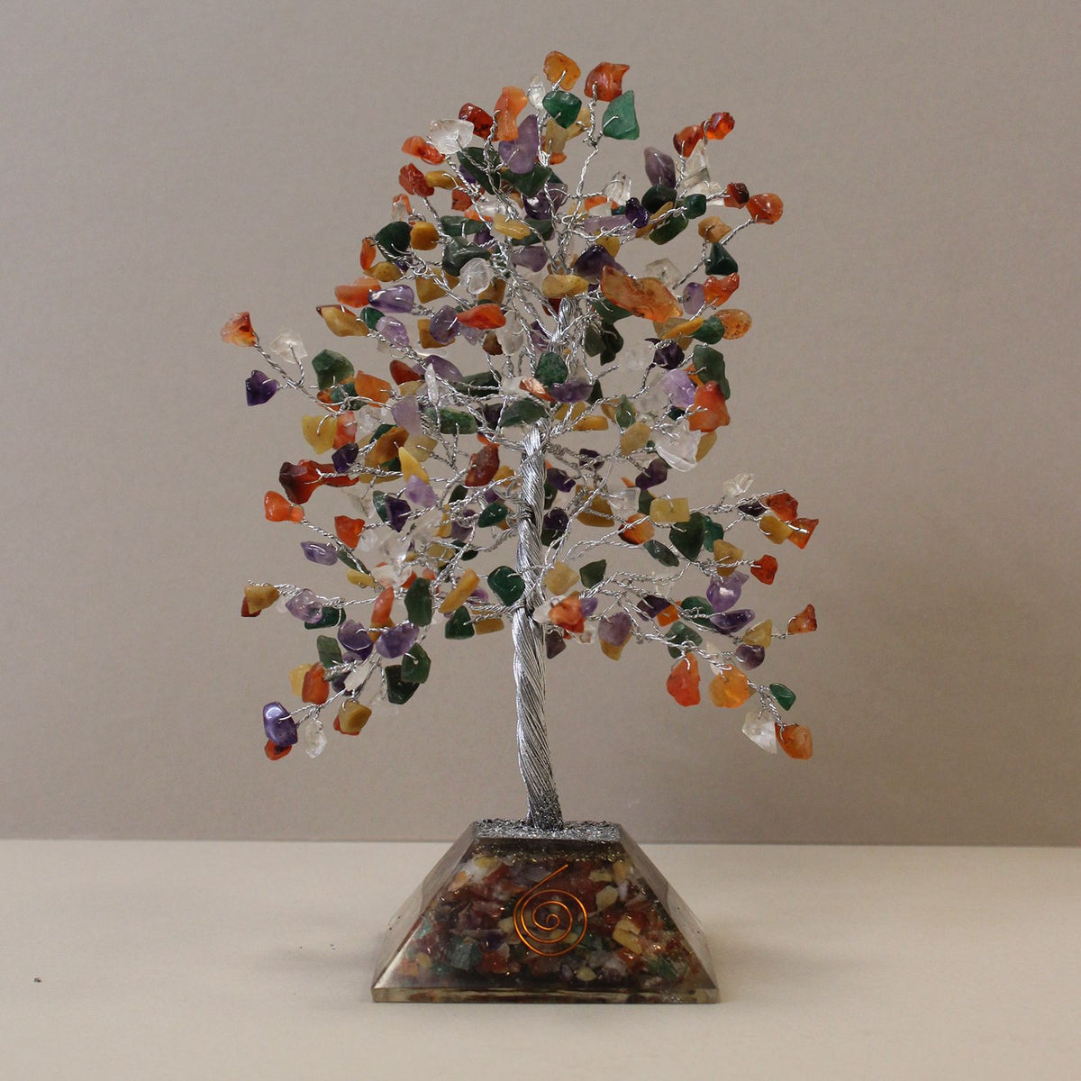 Multi-Stone Gemstone Tree with Orgonite Base