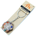 Orgonite Flower of Life Octagon Keyring