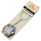 Orgonite Flower of Life Octagon Keyring