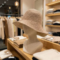 Floppy Straw Sun Hat in Rose and Blush
