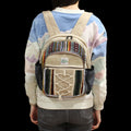 Small Hemp and Cotton Backpack with Rope Pockets