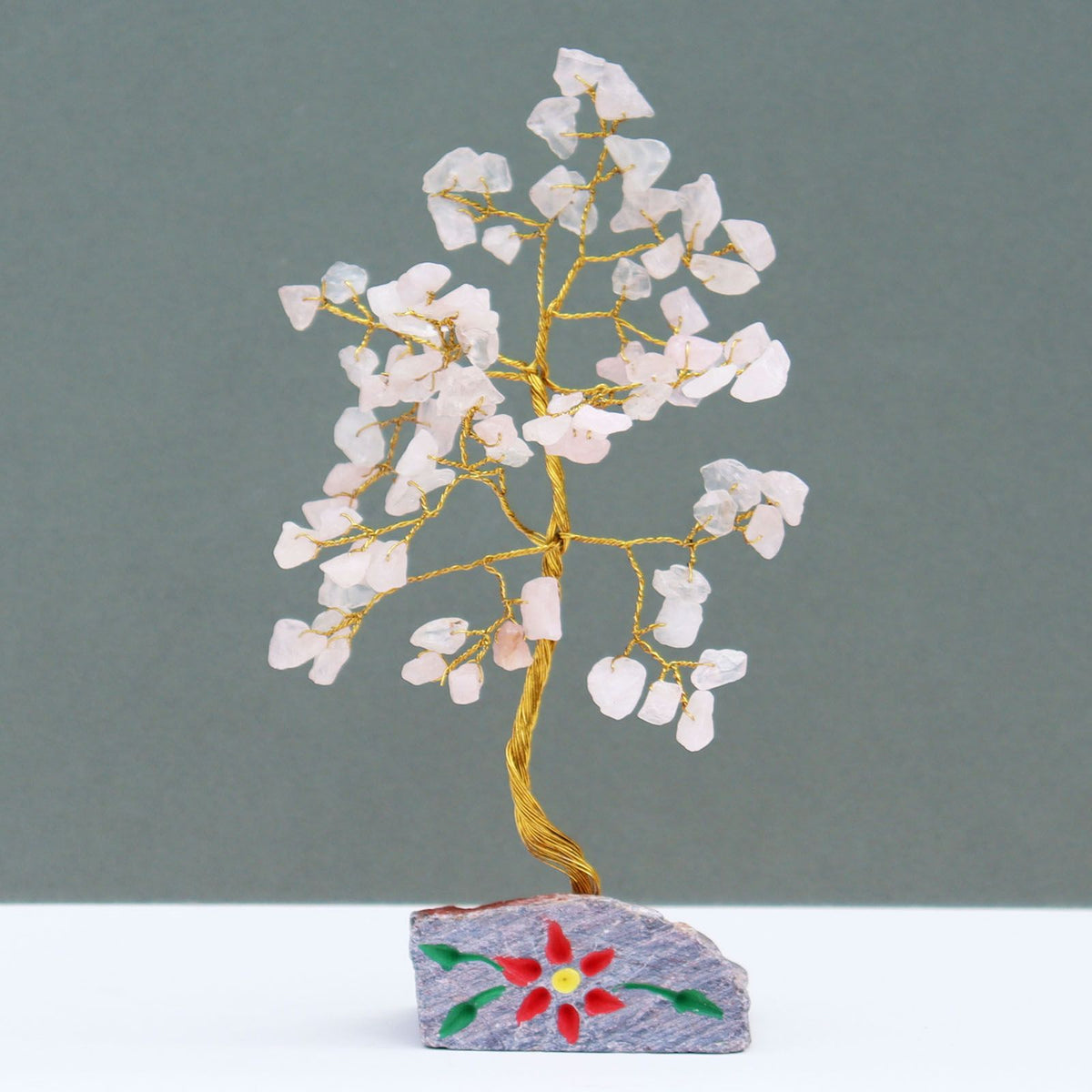 Rose Quartz Gemstone Tree – 80 Stones