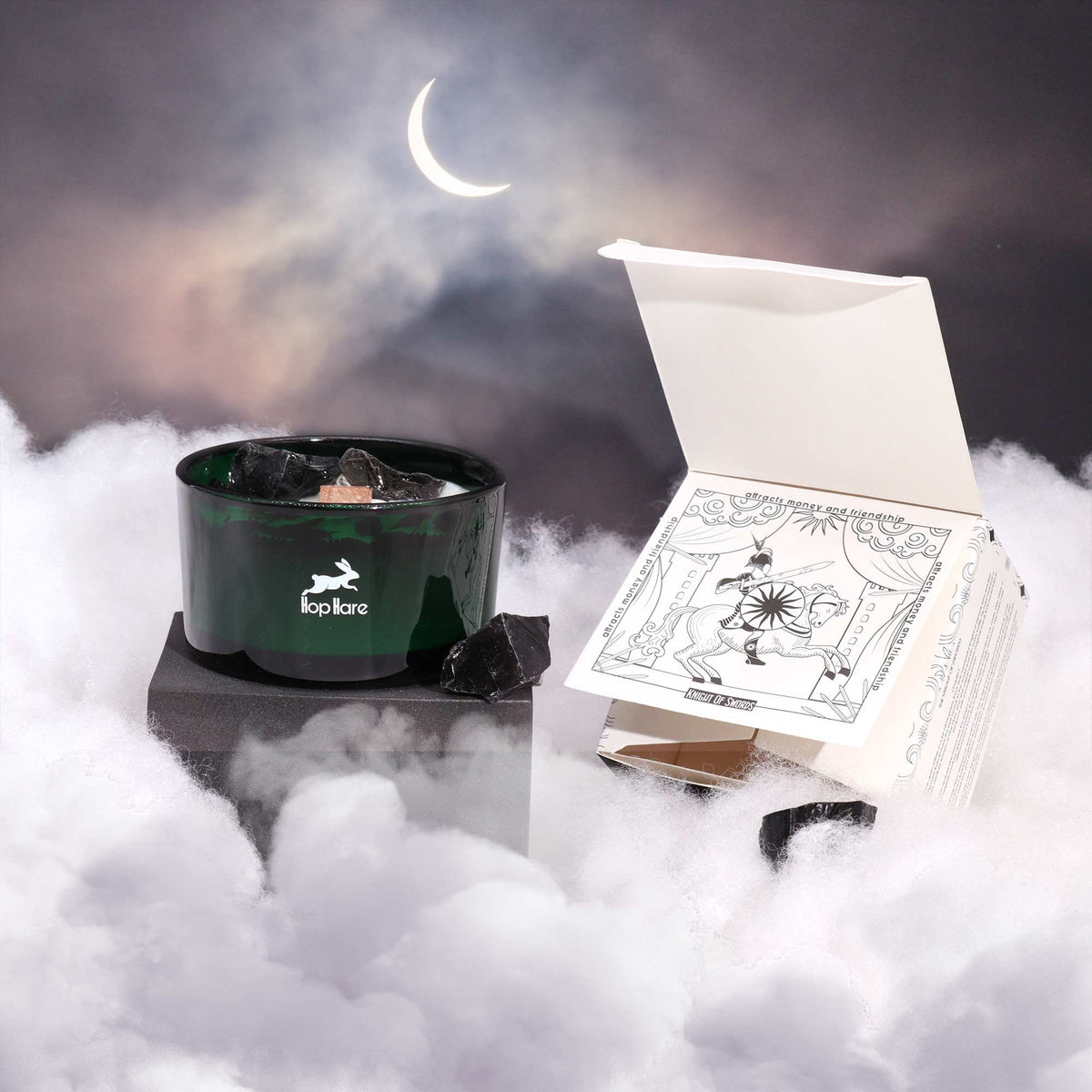 The King of Swords Crystal Magic Flower Candle