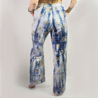Gold and Blue Hand-Painted Greek Motif Lounge Pants