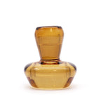 Mushroom Flip Glass Candle Holders – Antique Amber, Set of 2