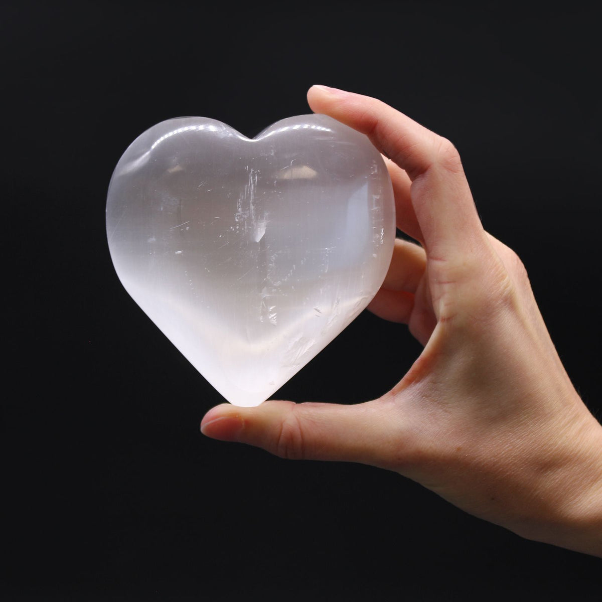 Selenite Heart Crystal – 10cm