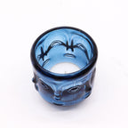 Royal Blue Buddha Face Candle Holders – Set of 2