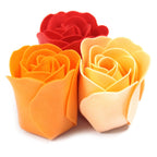 Peach Rose Soap Flowers Box – 9 Pieces