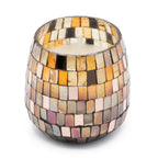 Amber Mosaic Glass Jar Candle