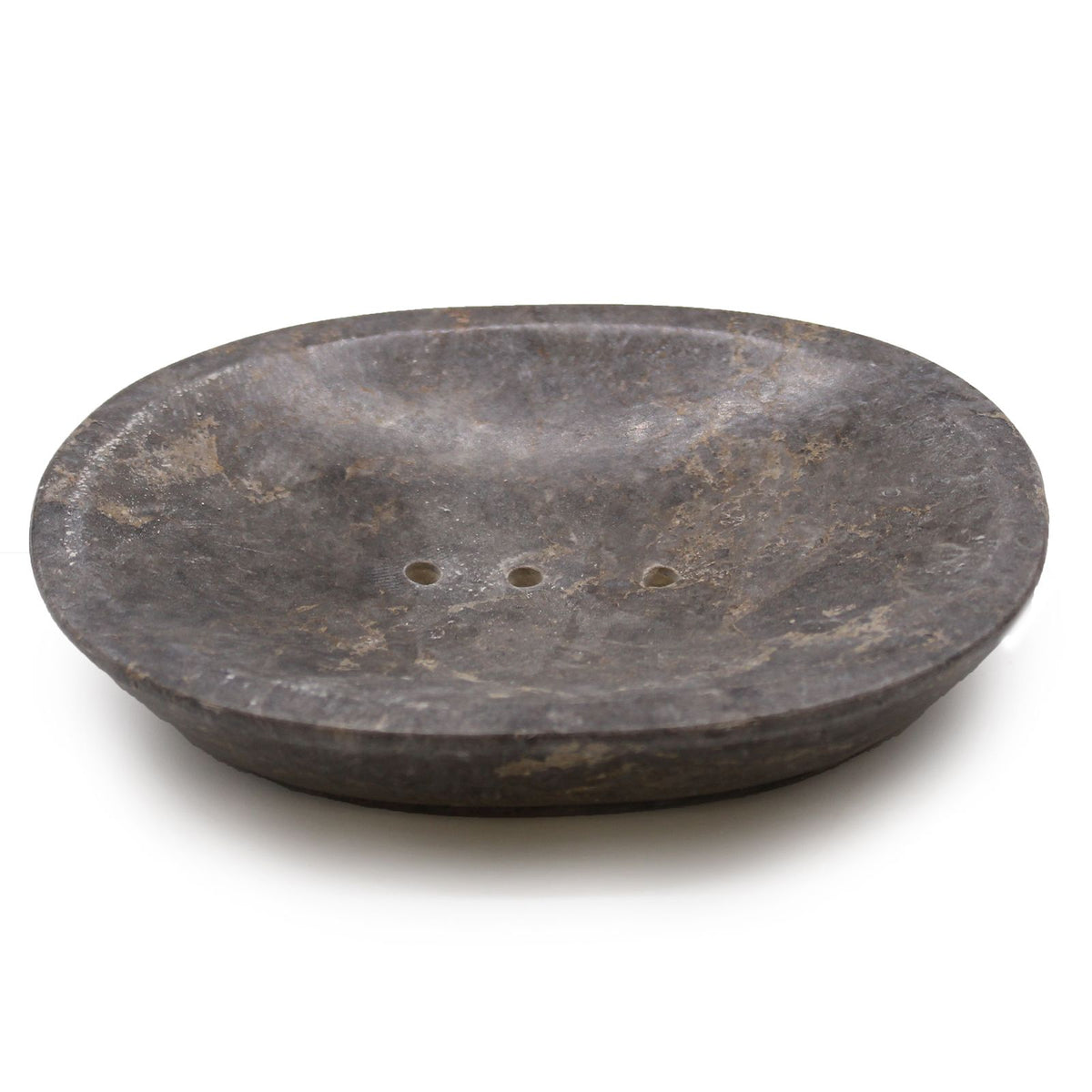 Oval Grey Marble Soap Dish