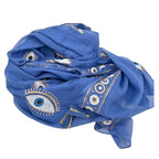 Blue and Gold Hand-Painted Evil Eye Pario