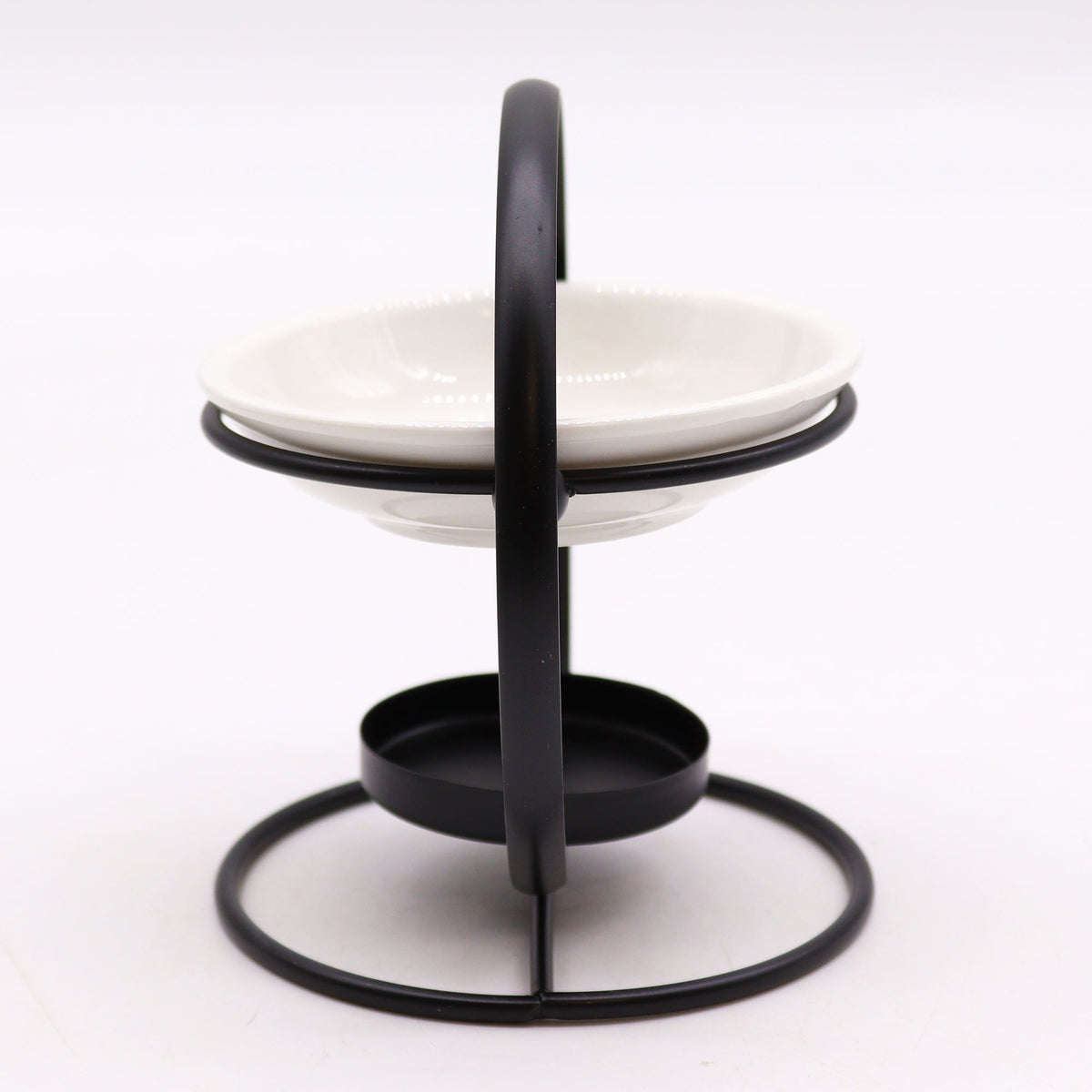 Round Ceramic and Metal Oil Burner Stand