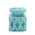 Blue Geometric Ceramic Oil Burner