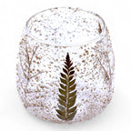 Pino Floral Glass Straight Candle Holder – 10 × 9cm