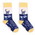 Midnight Cat Bamboo Socks – UK 4–7