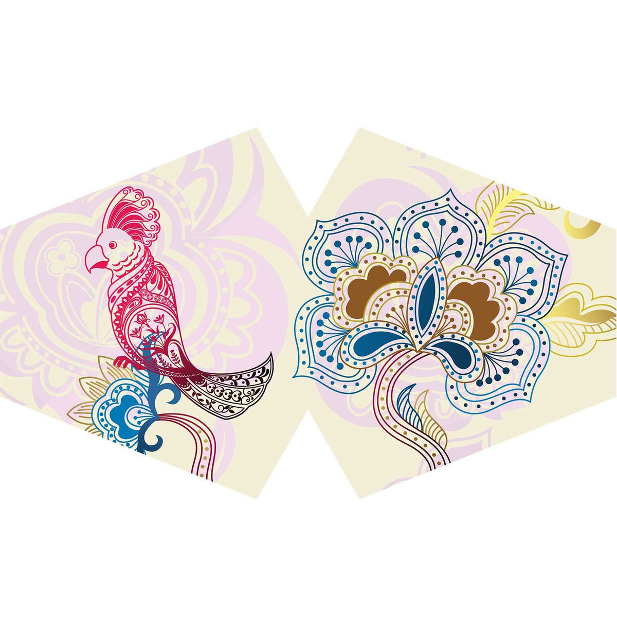 Adult Reusable Face Covering – Mandala Parrot