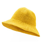 Yellow Floppy Straw Sun Hat