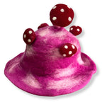 Shocking Pink Felted Mushroom Hat