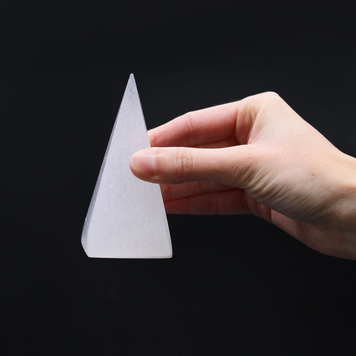 Large Selenite Crystal Pyramid – 10cm