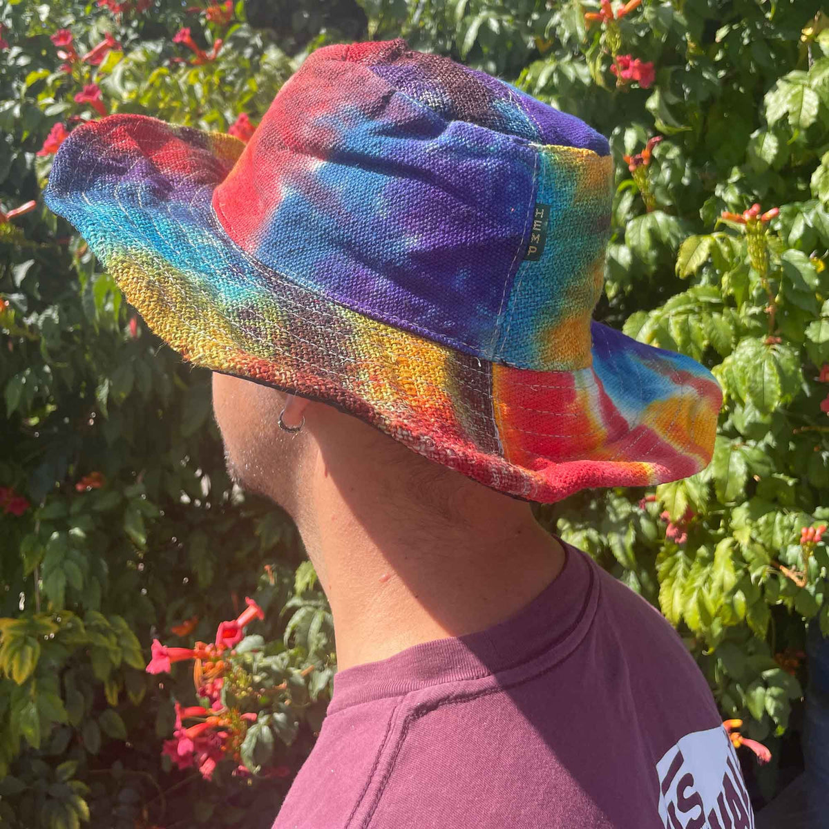Wired Patched Boho Festival Hat – Tie-Dye